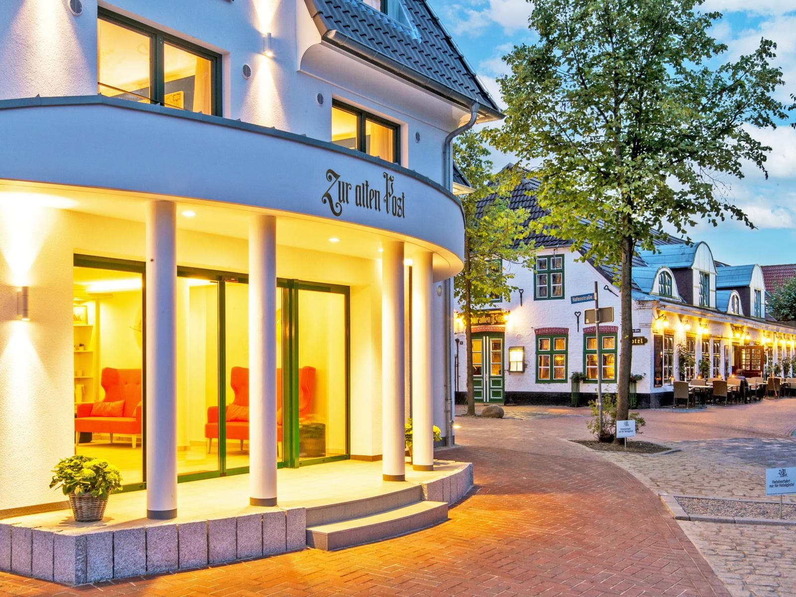 Gemütliches Hotel beleuchtete Fassaden Boutique-hotel-zur-alten-Post