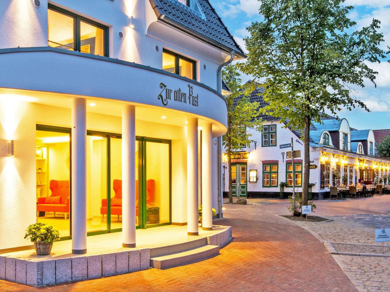 Gemütliches Hotel beleuchtete Fassaden Boutique-hotel-zur-alten-Post