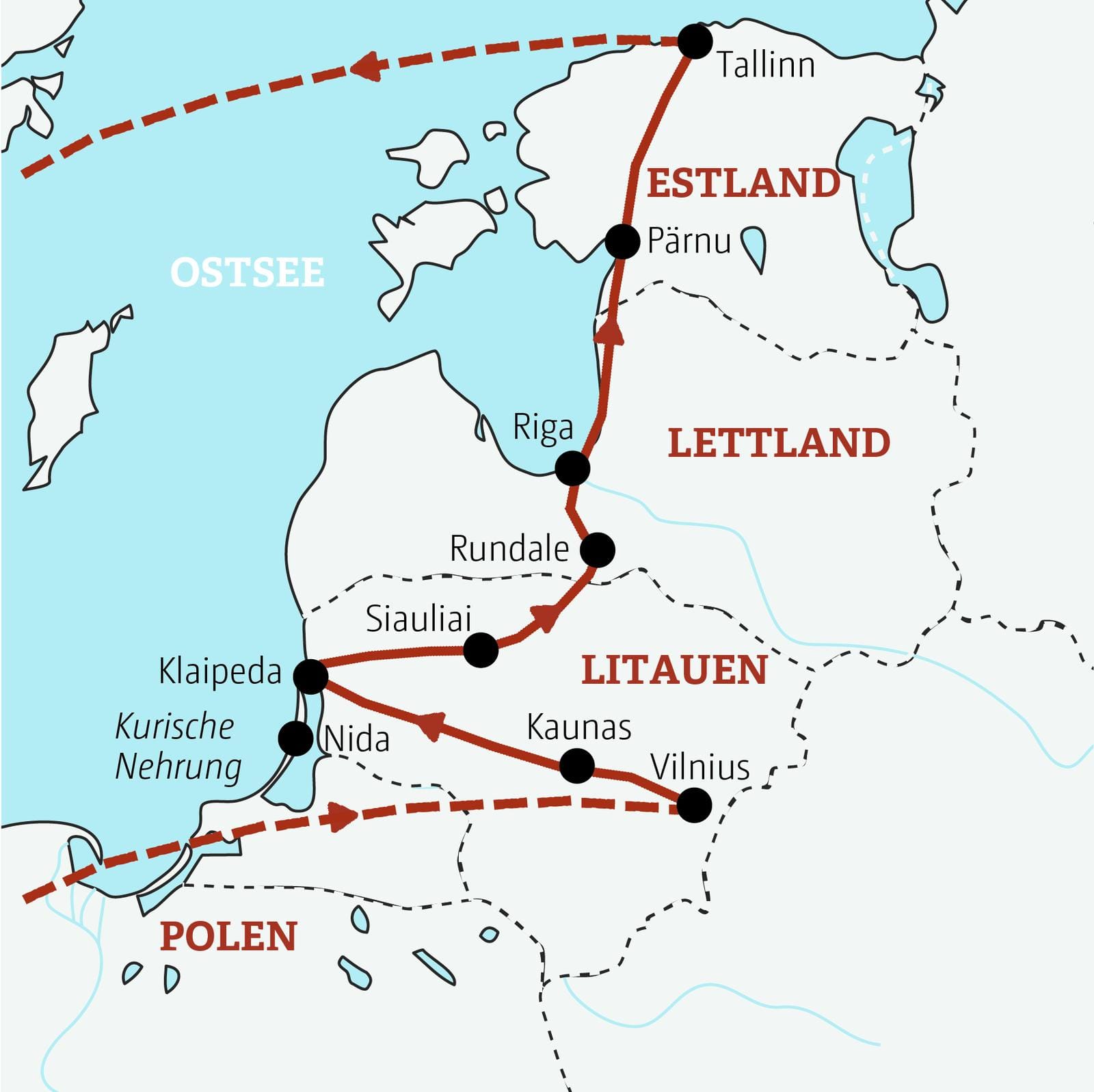 Baltikum_Routenkarte