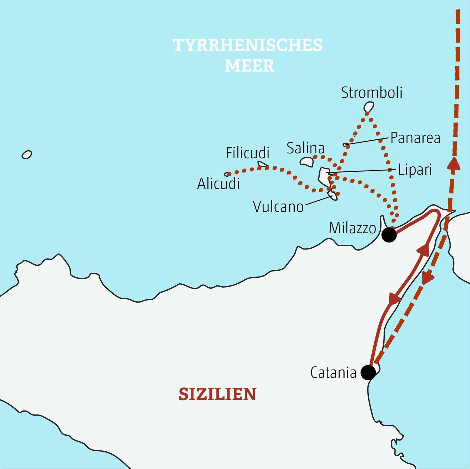 Aeolische Inseln_Routenkarte