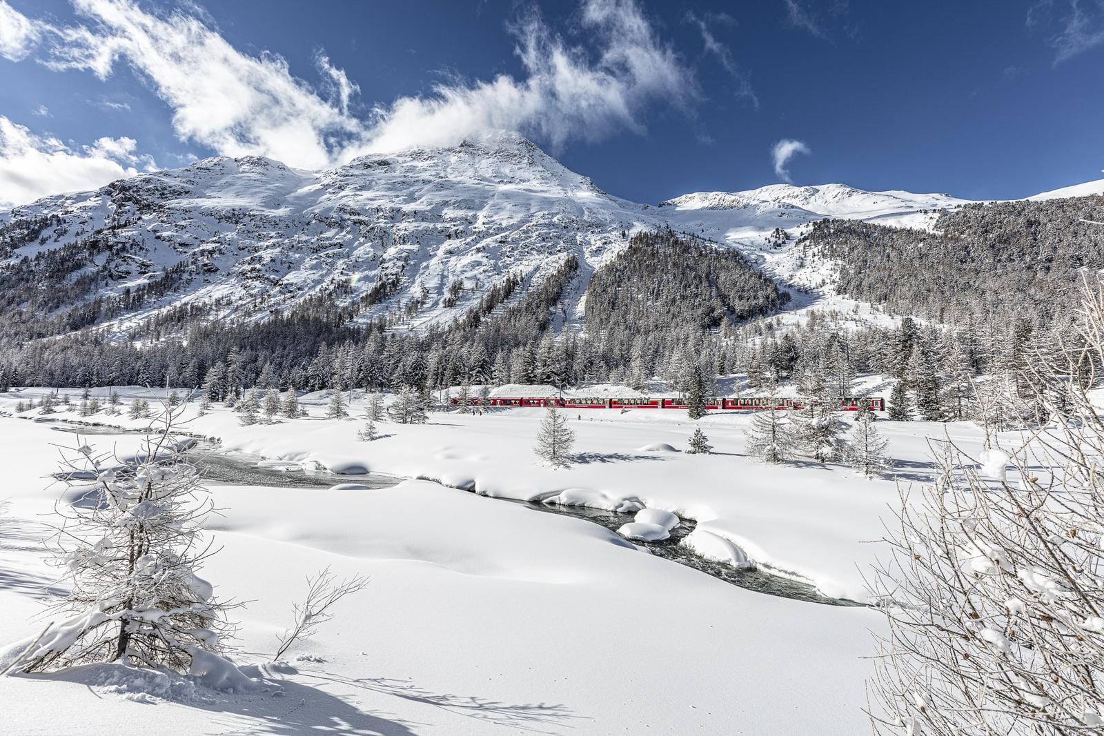 Bernina Express bei Pontresina