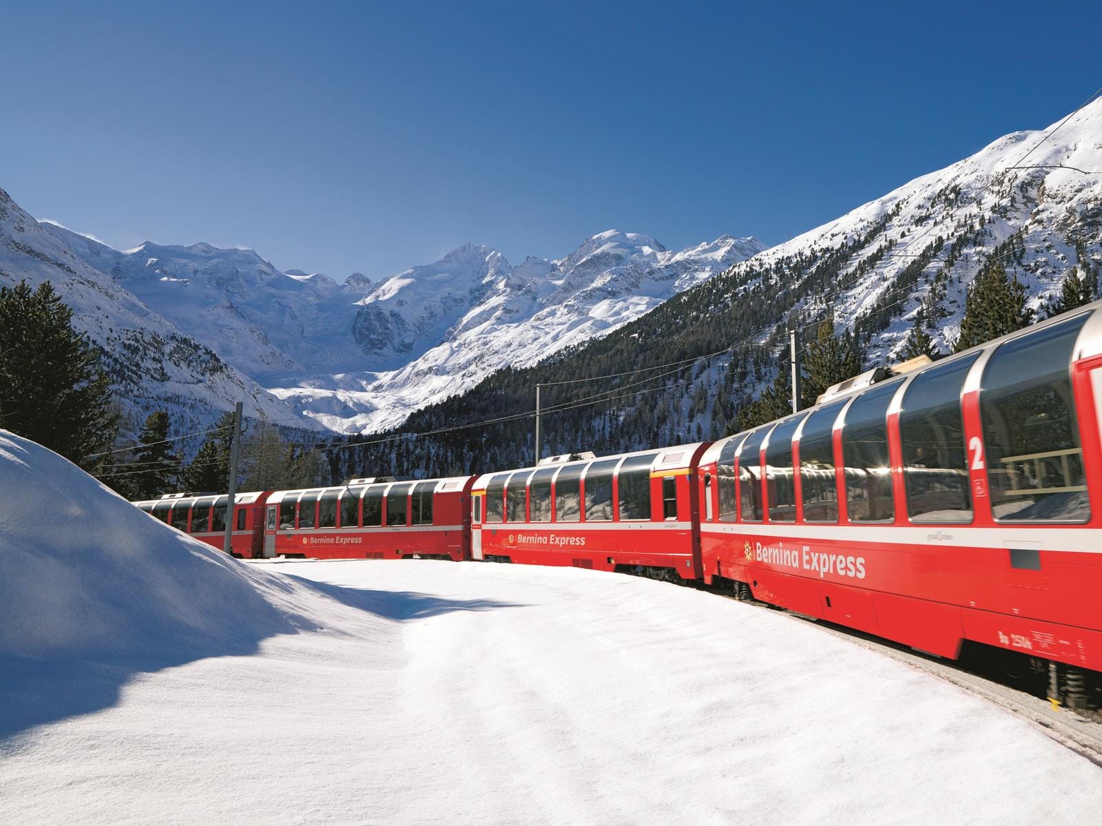Bernina Express in der Montebellokurve