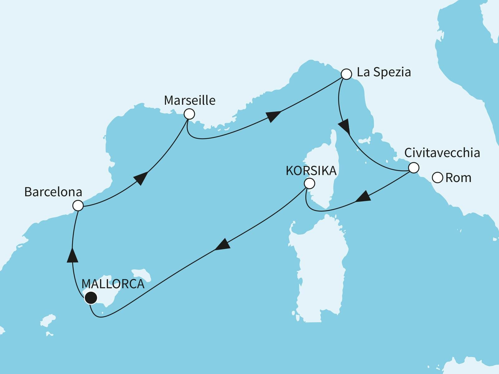 Beispielroute: 9 Nächte Kultur und Natur am Mittelmeer ab/bis Palma