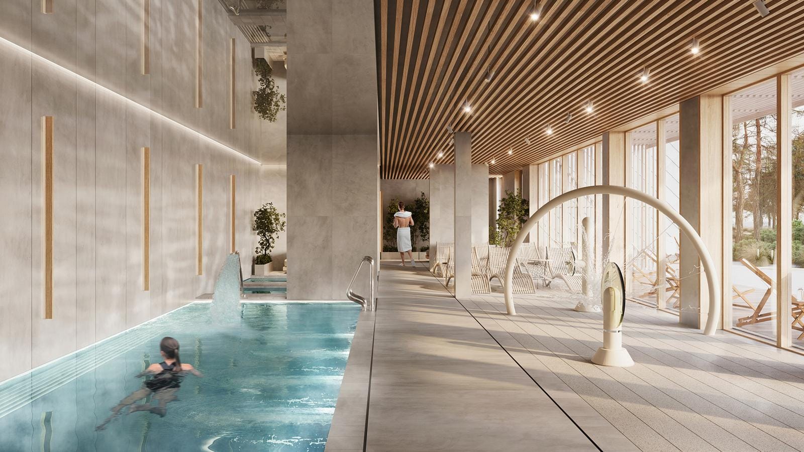 Moderne Spa-Anlage mit Indoor-Pool Nickel Resort & WellNest