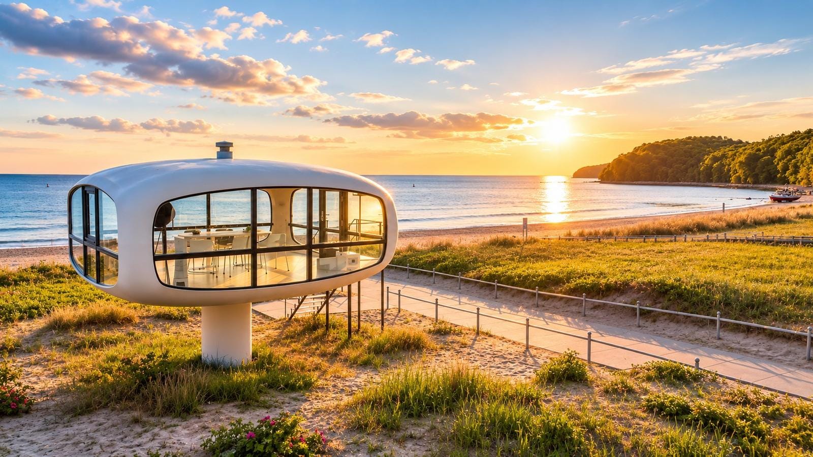 Grand Hotel Binz, Turm am Strand