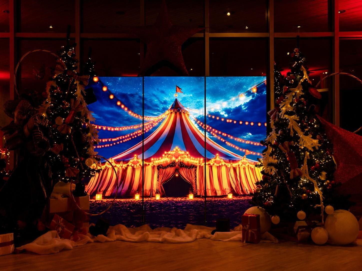 Weihnachtsdeko Zirkuszelt
