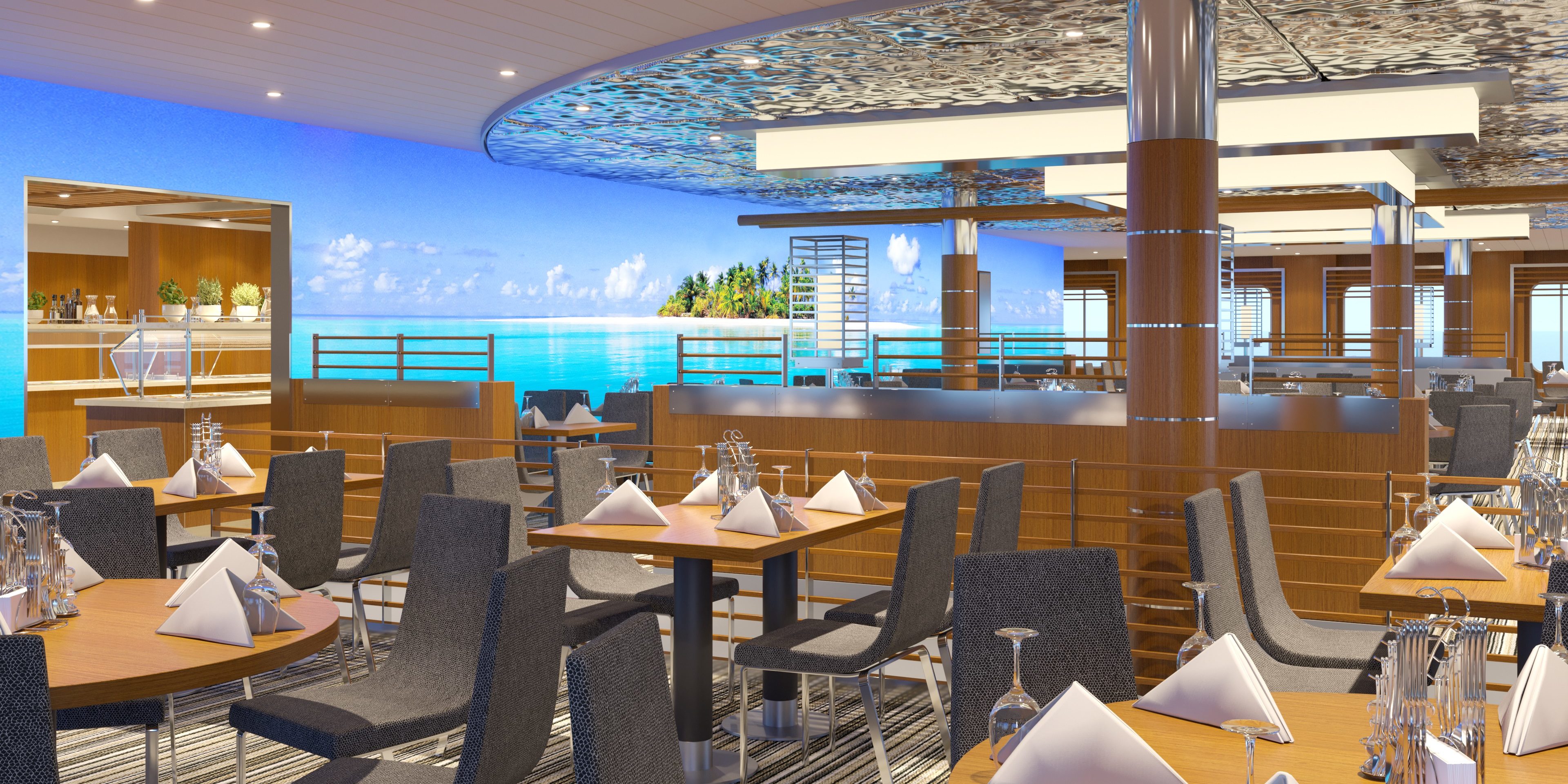 Neu auf Deck 10: Yachtclub Restaurant. (Foto: AIDA Cruises)