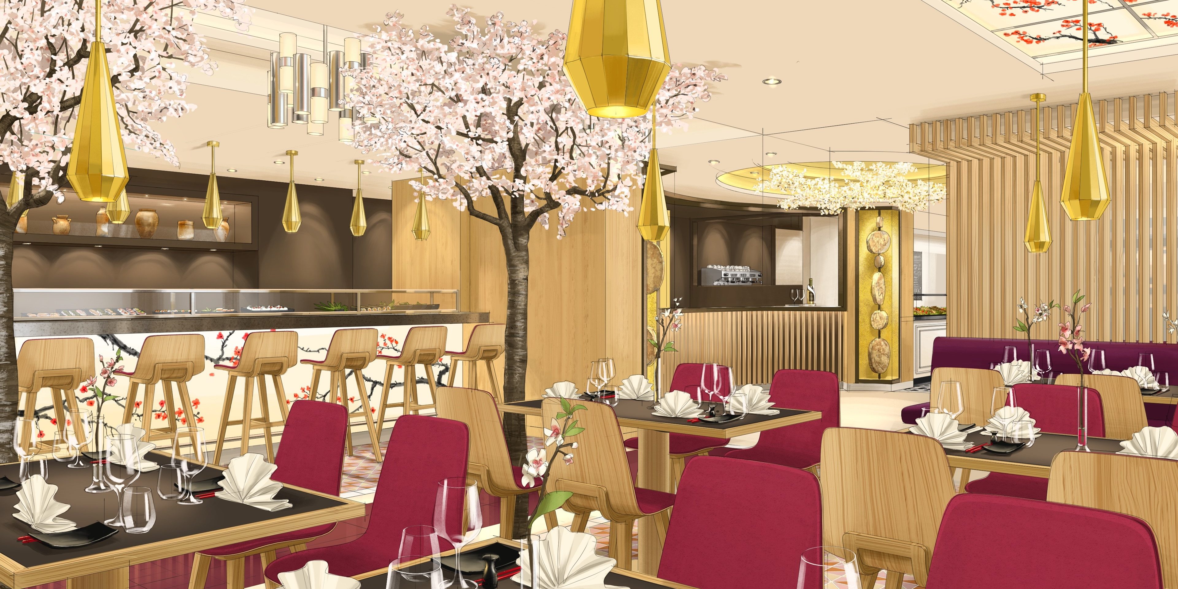 An Bord von AIDAdiva wird es neue Restaurants geben. (Animation: AIDA Cruises)
